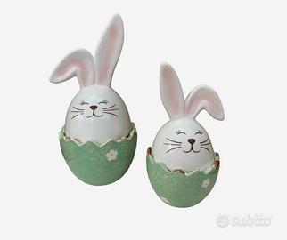 Coppia articoli decorativi in ceramica - Verde