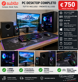 C Gaming completo RTX 4060 – i5 12400F – 32GB RAM