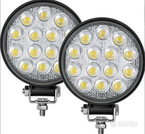 Coppia faretti Led rotondi 