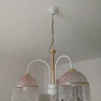 Lampadario + coppia abat-jour