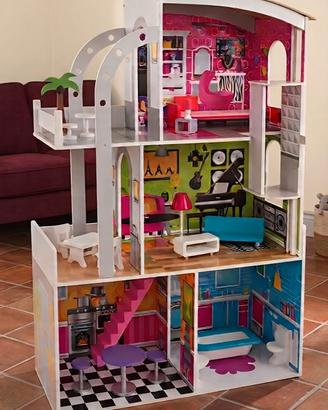 Casa delle bambole in legno 110 cm