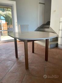 TAVOLO ROTONDO 100X100 STRUTTURA LEGNO MASSELLO