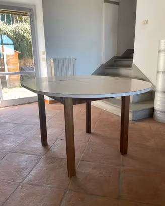TAVOLO ROTONDO 100X100 STRUTTURA LEGNO MASSELLO