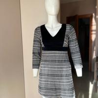 Vestito Zara maniche lunghe scollo V taglia S 40