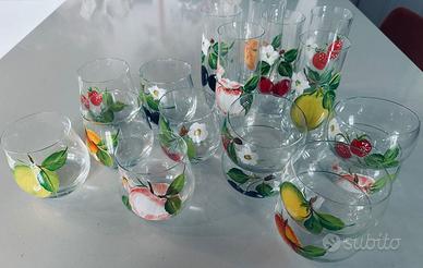 Set 18 bicchieri vintage cristallo