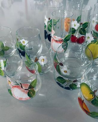 Set 18 bicchieri vintage cristallo