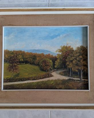 Dipinto a Olio - Autunnale - con Cornice - Firmato