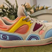 Scarpe Gucci basket multicolor in pelle numero 38