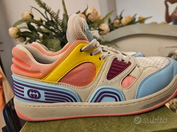 Scarpe Gucci basket multicolor in pelle numero 38