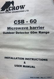 Barriera antintrusione micro onde per esterno 12V