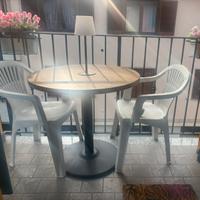 Tavolo rotondo 80 cm e top da 30 mm effetto rovere