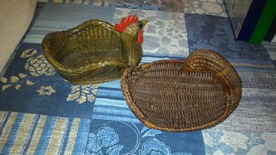 Cestini in vimini per fiori