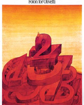Poster Folon x Olivetti- "Le calcul"