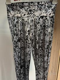 Leggings Prima Donna neri e argento lucicanti