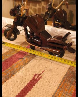 Harley Davidson Modellino Vintage in legno