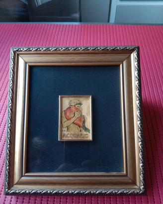 SERIGRAFIE FOGLIA D'ORO-QUADRETTI SEGNI ZODIACALI