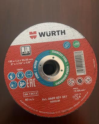 29 dischi Würth per acciaio inox