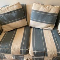 Divano bicolore - artigianale 3 posti