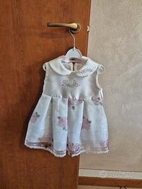 Vestina neonata per battesimo Mini kiss tg. L