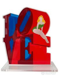 Lodola Marco serigrafia su plexiglass da appoggio