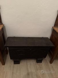 Cassapanca / baule vintage in legno verniciato