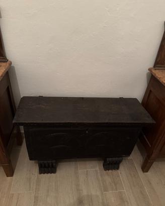 Cassapanca / baule vintage in legno verniciato