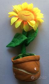 Fiore girasole peluche danzante con pile