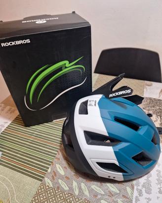 Casco Bici Rockbros Blu/Bianco