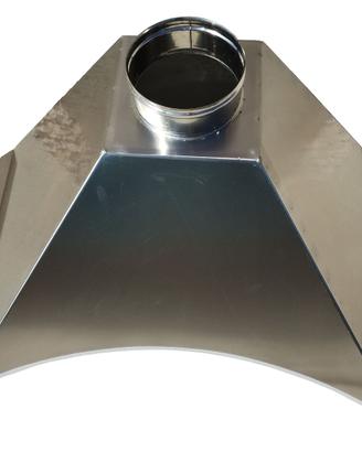 Cappa barbecue acciaio inox cm.80x50 con archetto