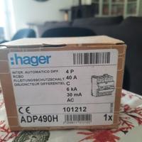 magnetotermico differenziale hager