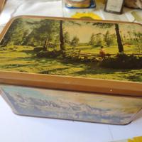 scatola latta vintage vuota bertolini