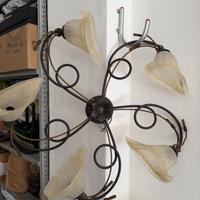 Lampadario in ferro battuto 5 luci