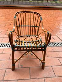 Sedia bimbi vimini anni 50 vintage