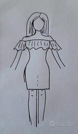 vestito NUOVO scollatura alla Bardò TG 46 sexy
