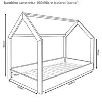 Letto in legno stile scandinavo