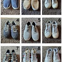 9 paia scarpe sneakers sportive Adidas, Nike, Puma