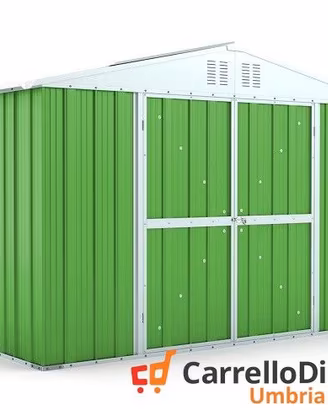 Box giardino lamiera zincata 327x155 verde chiaro