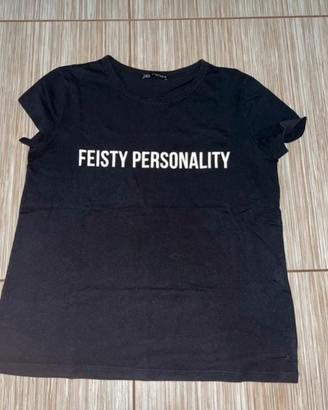 T-shirt nera - Zara girl