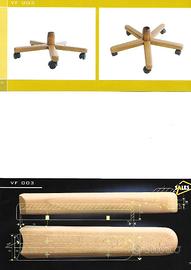 Base girevole in legno per poltrona ufficio