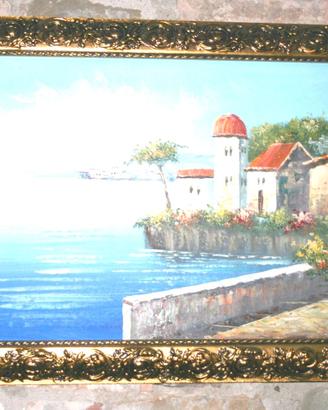 Dipinto su tela con cornice dorata