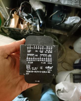 Trasformatore - 12,5 v - 10 v - 2,25