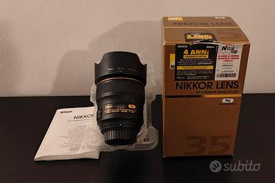 Nikon AF-S Nikkor 35mm F/1.4 G ED (Pari al nuovo) 