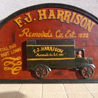 Vecchia insegna in legno Pub Birreria