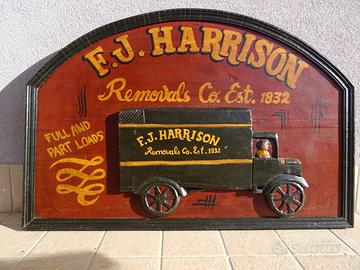 Vecchia insegna in legno Pub Birreria