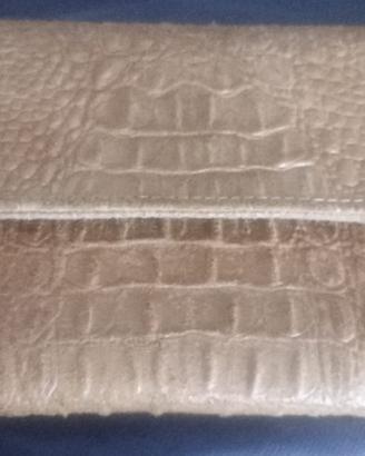 Borsa in pelle beige vera pelle