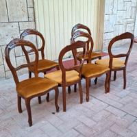 6 SEDIE IN LEGNO. FUORIGROTTA.