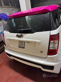 Minicar Ligier modello JS 50 bianca e fucsia