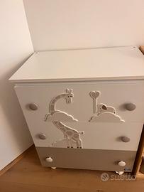 Lettino piu cassettiera/fasciatoio