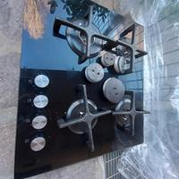 piano cottura gas 4 fuochi vetro 