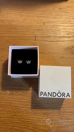 Orecchini Pandora Corona argento 925 con zirconi